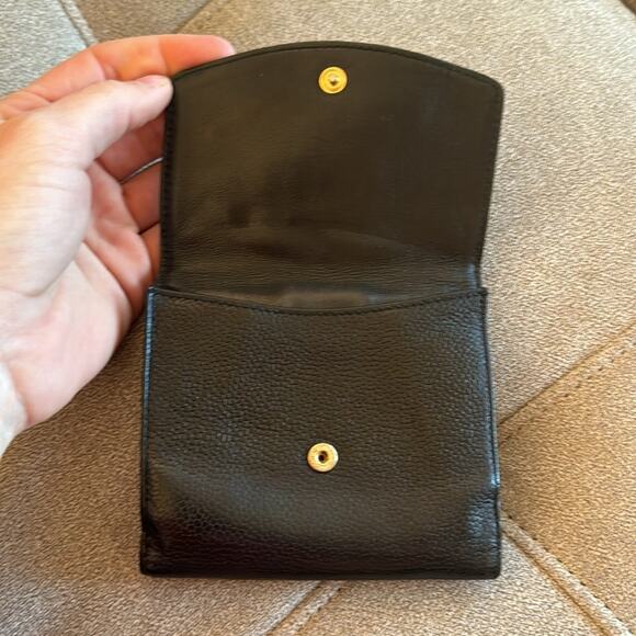 Authentic CHANEL Black Caviar Leather Timeless 'CC' Compact Wallet 4.5” x 4” - Picture 7 of 13